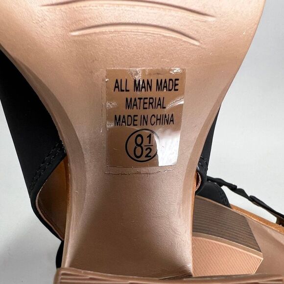 Soda Women's Size 8.5 Black Peep Toe‎ Ankle Boots - Picture 10 of 10